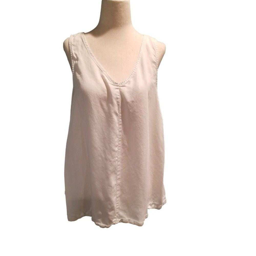 Time And Tru Shirt Sleeveless Top Blouse Size M 8-10 Womens Faded Light Blue
